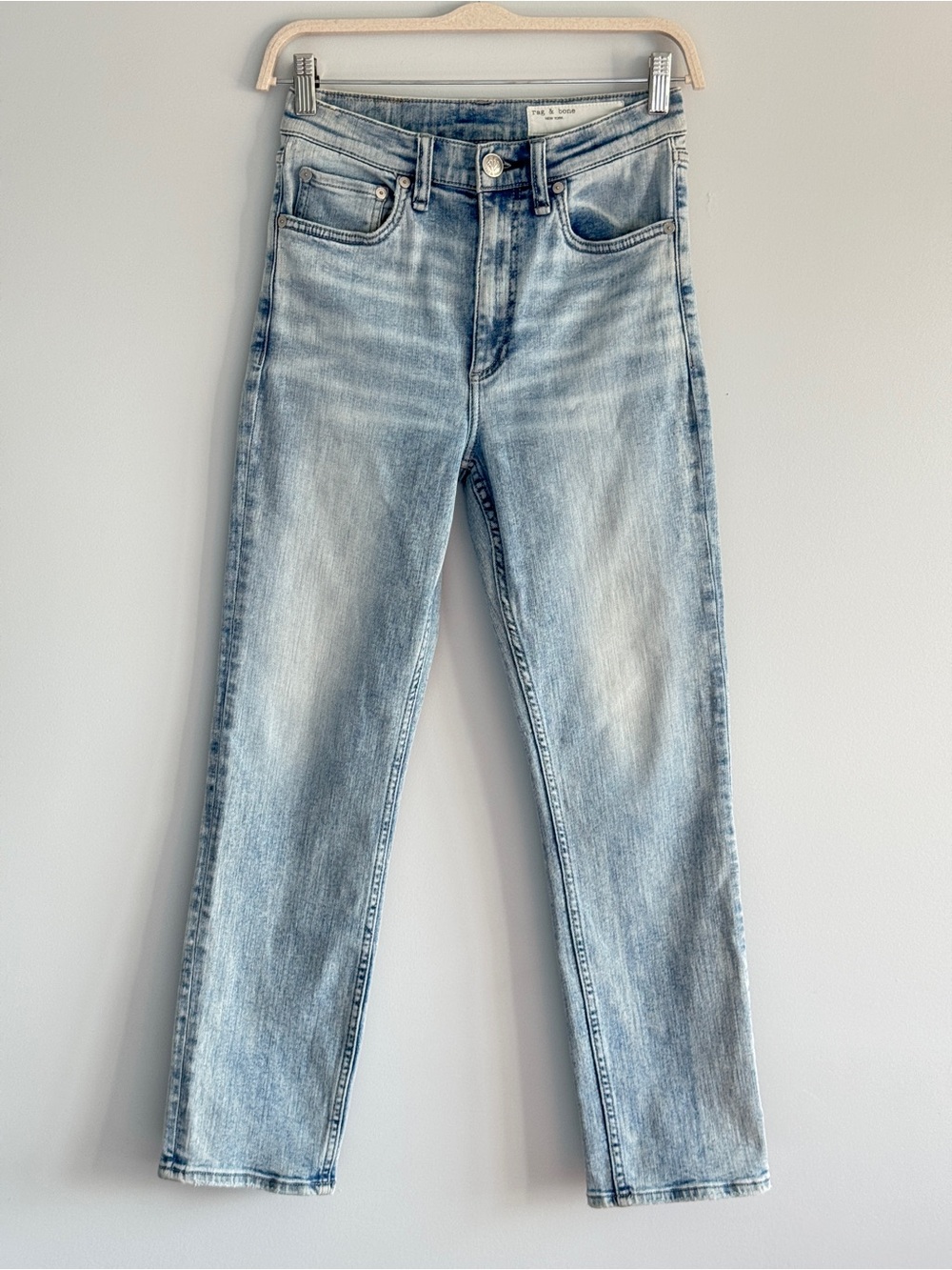 rag & bone Wren High-Rise Slim Ankle Jeans Emma Wash Size 25